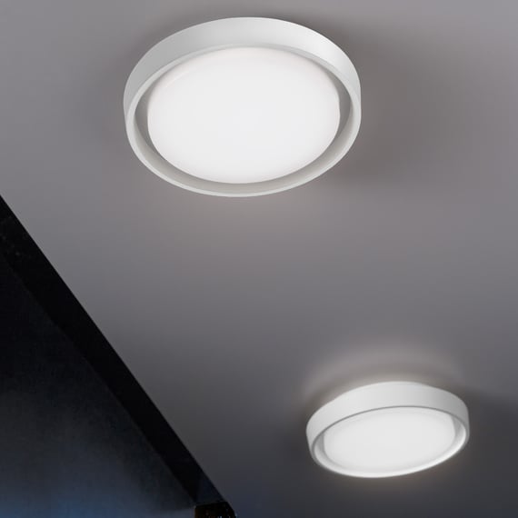 Ailati Lights by Zafferano Alu LED ceiling light/wall light, round ...