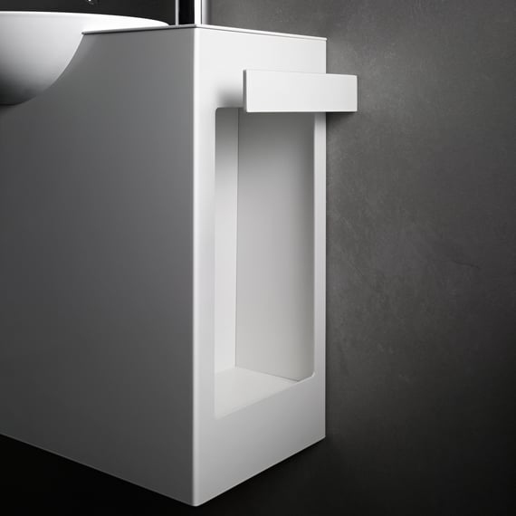 Alape insert storage washbasin with vanity unit white basin white