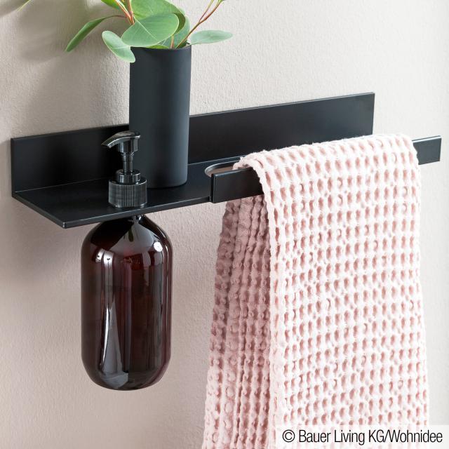 Alape Assist Handtuchhalter mit Lotionspender schwarz matt