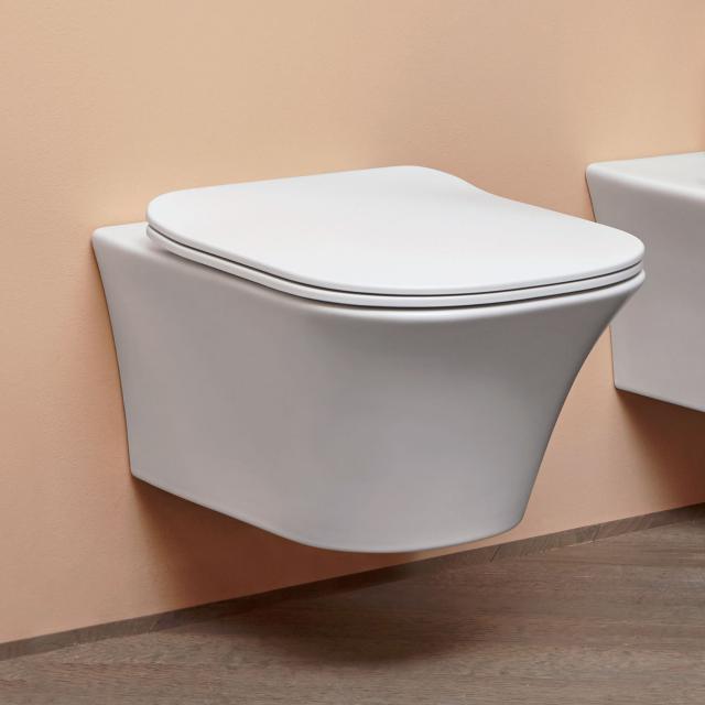 antoniolupi CABO Wand-Tiefspül-WC mit WC-Sitz Flat weiß