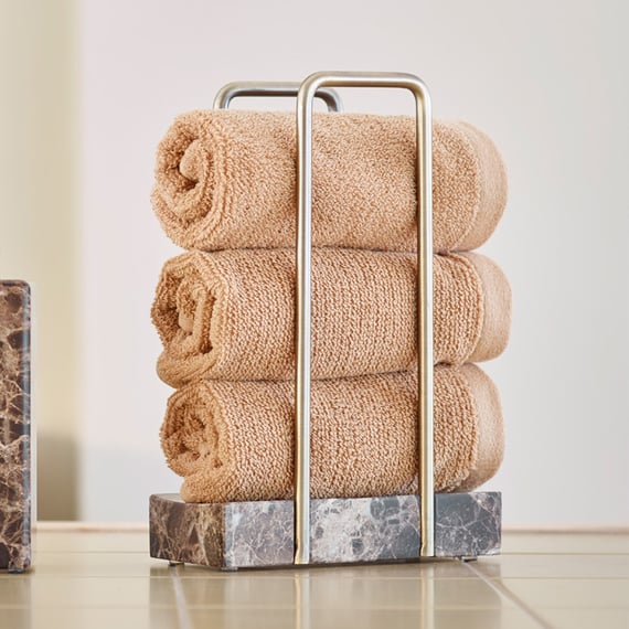 Aquanova Hammam Stone Bathroom Accessories Guest Towels Holder