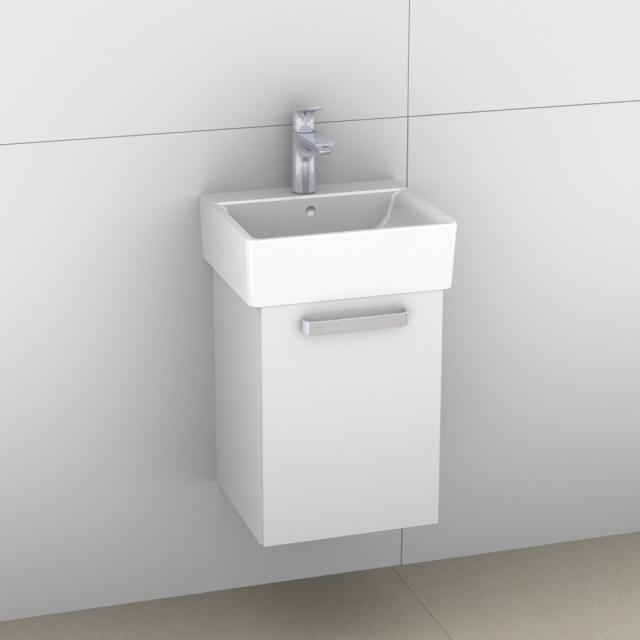 Artiqua 412 Handwaschbeckenunterschrank mit 1 Tür weiß glanz, mit Griff D