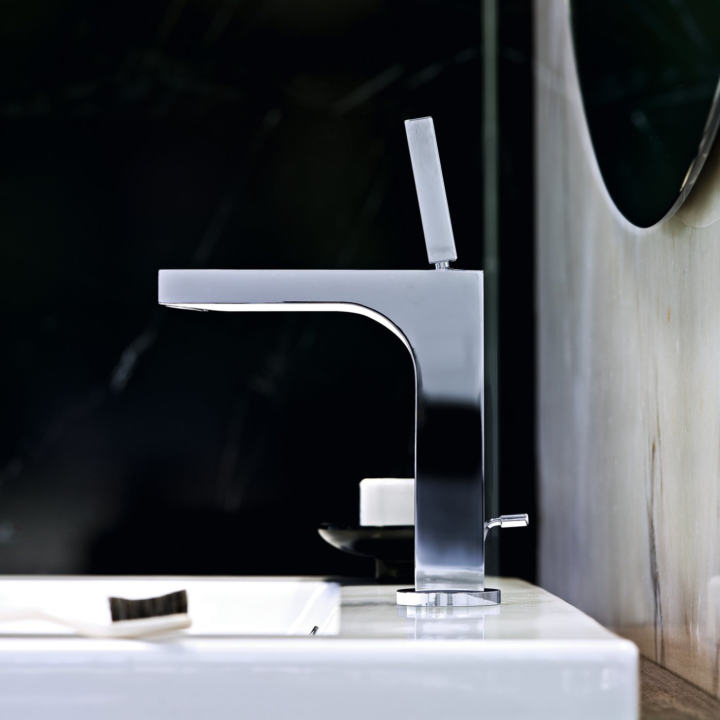 AXOR Citterio basin fitting 110 with EcoSmart, with pop-up waste set ...