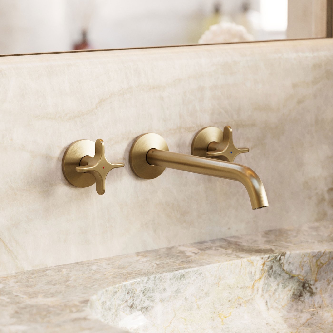 AXOR One concealed bath fitting, two-handle mixer brushed bronze ...