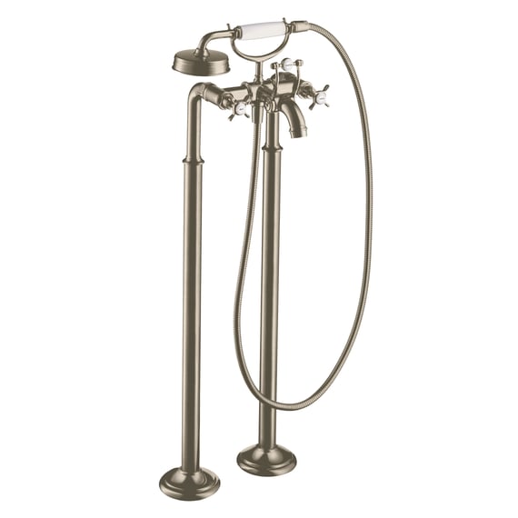 AXOR Montreux floorstanding, two-handle bath mixer brushed nickel -  16547820