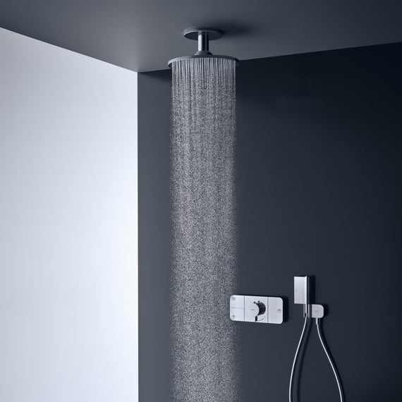 AXOR ShowerSolutions 1jet overhead shower with ceiling connection chrome