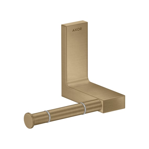 AXOR Universal Rectangular toilet roll holder brushed bronze