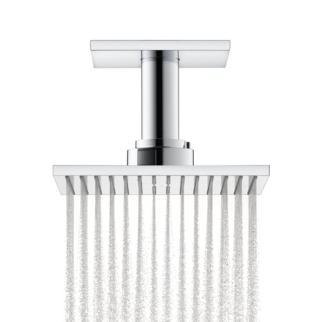 AXOR ShowerSolutions Deckenanschluss 300 Mm Chrom - Rosette Mit Wandbefestigung, 90° Winkel