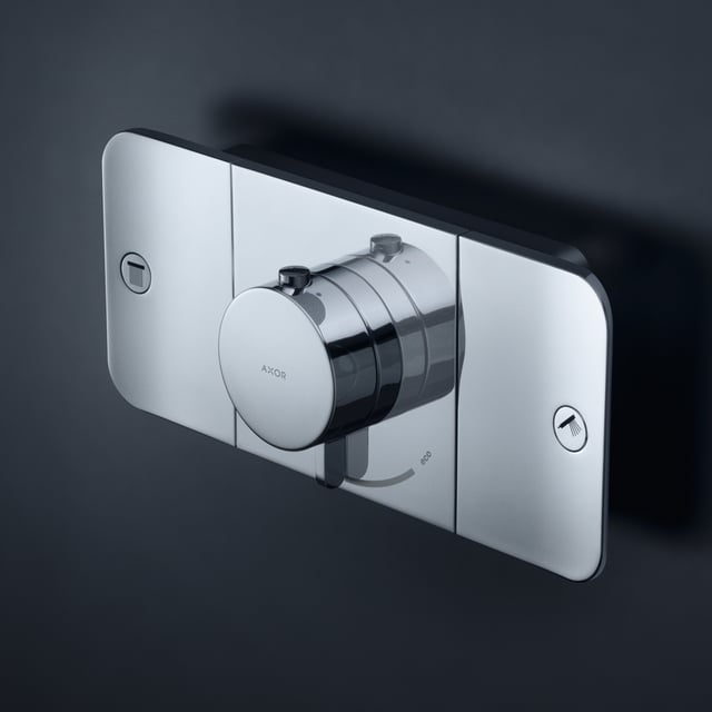 AXOR Uno Unterputz Thermostat Mit Ab- Und Umstellventil, Chrom - Für Luxuriöse Baddesigns