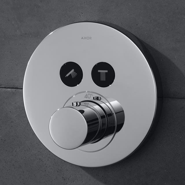 AXOR ShowerSelect Round Thermostat Unterputz für 2 Verbraucher chrom