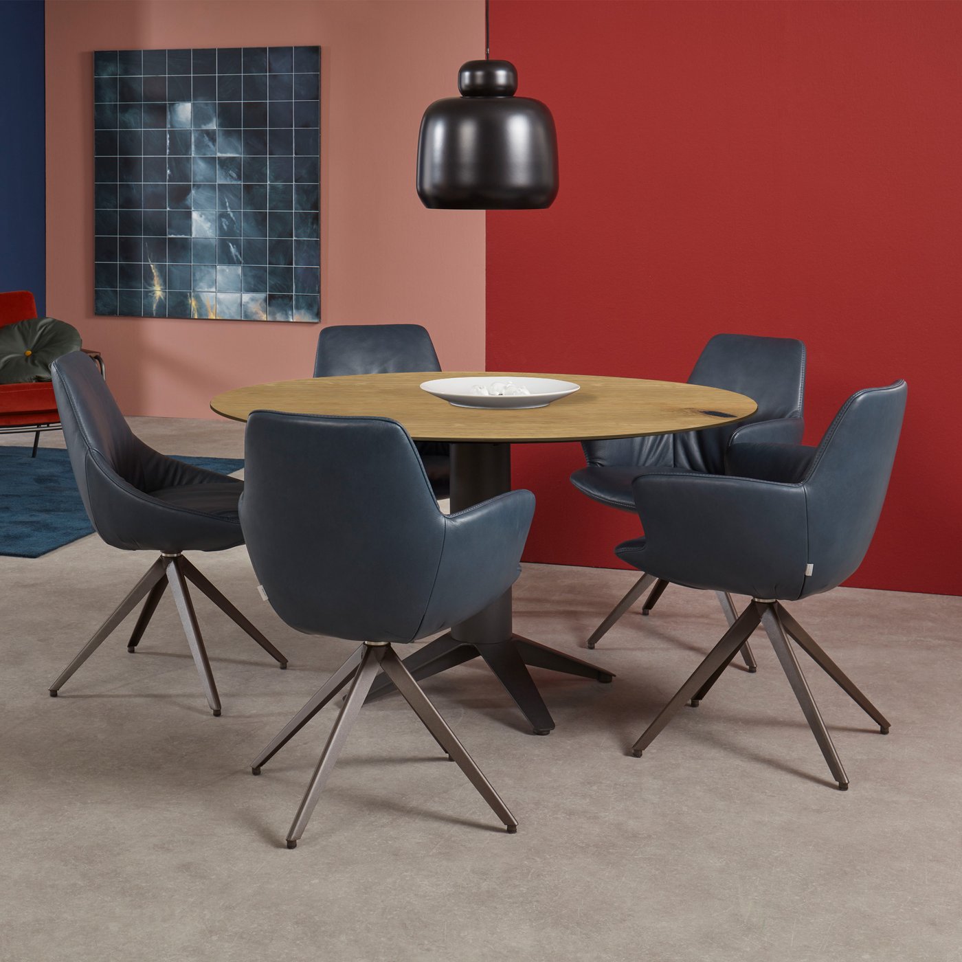bert plantagie Carve dining table - Carve#4cm#BP100#Ø1400#eiche astig# ...