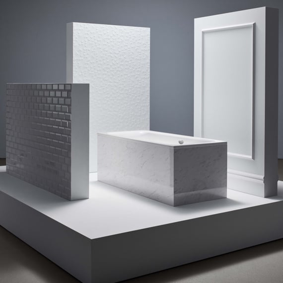 Bette Select rectangular bath, built-in, with overflow on the side ...
