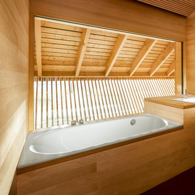 Bette Comodo Rechteck-Badewanne, Einbau, mit seitlichem Überlauf hinten weiß