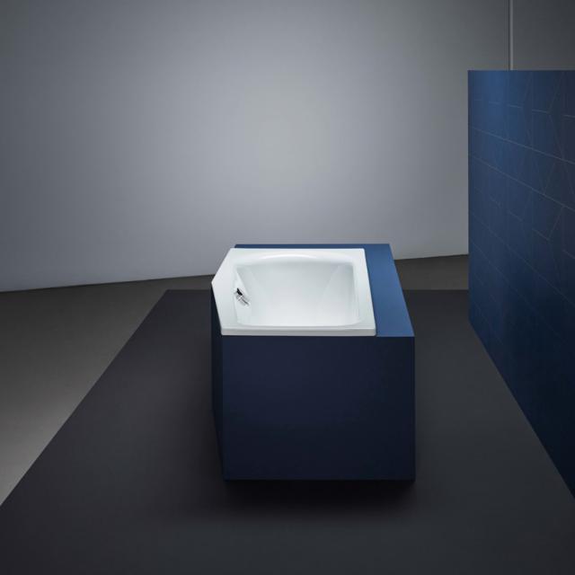 Bette Luna Raumspar-Badewanne, Einbau weiß, mit BetteAntirutsch gesamte Bodenfläche, mit BetteGlasur Plus, für Griffmontage