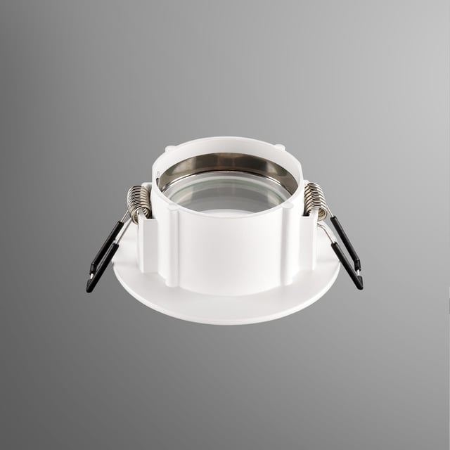 Wonderlamp Einbaustrahler Rund – GU10 Fassung, Schwenkbar, Weiß, Für Deckenmontage, 80mm Bohrloch