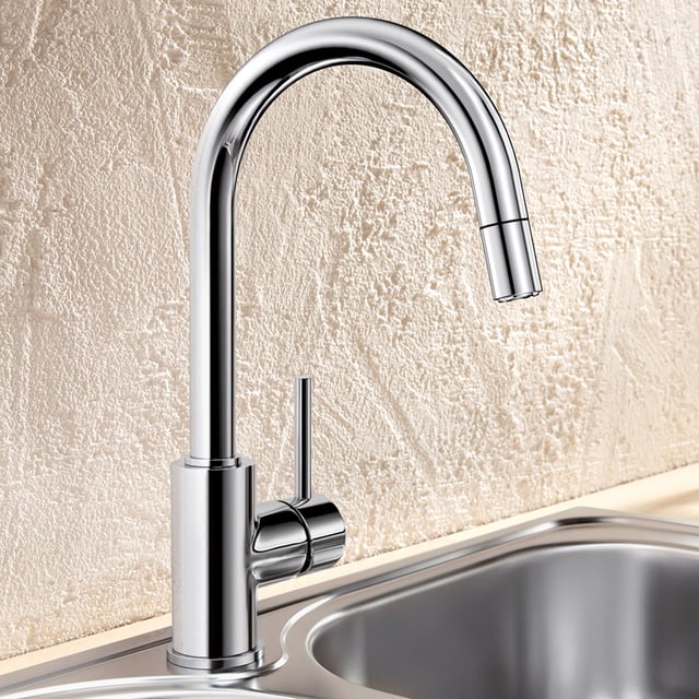 AIODZLFD Küchenarmatur Mit Ausziehbarem Sprühkopf - Gebürstetes Nickel, Flexibel & Stylisch