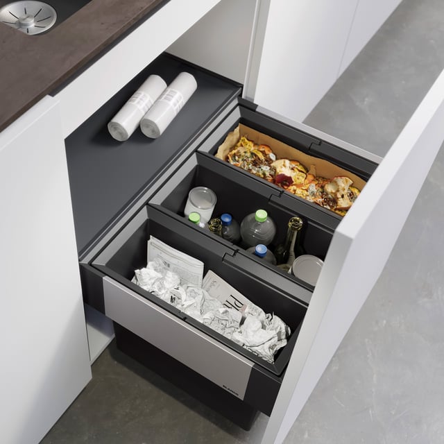 BLANCO 526212 Organisationsschublade II - Système De Tri Des Déchets Noir M Pour Meubles SELECT II Et FLEXON II