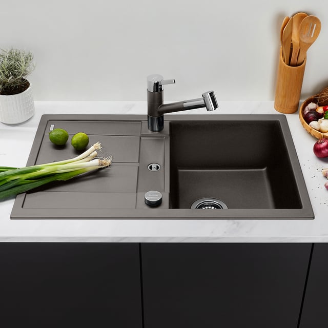 Blanco METRA 45 S Einbauspüle 513 194 – SILGRANIT® PuraDur®, Anthrazit | Für Unterschränke Ab 45 Cm