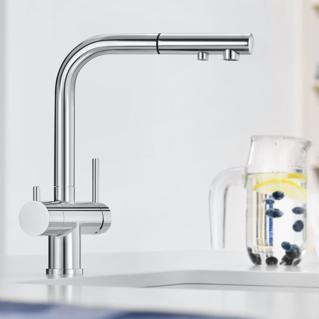 Blanco 235950 Küchenarmatur Aus Edelstahl – Hochwertiger Wasserhahn Für Die Spüle, Passend Zu Quatrus-Linie