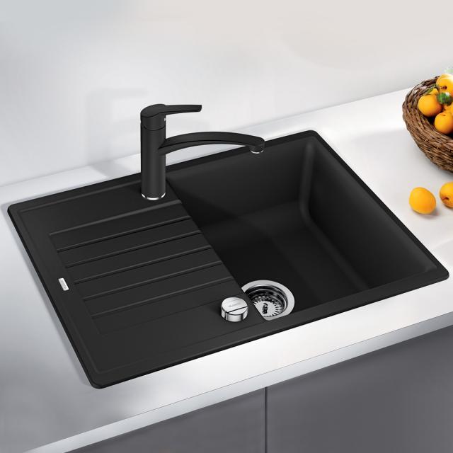Blanco Zia 45 S Compact Küchenspüle mit Abtropffläche, drehbar schwarz