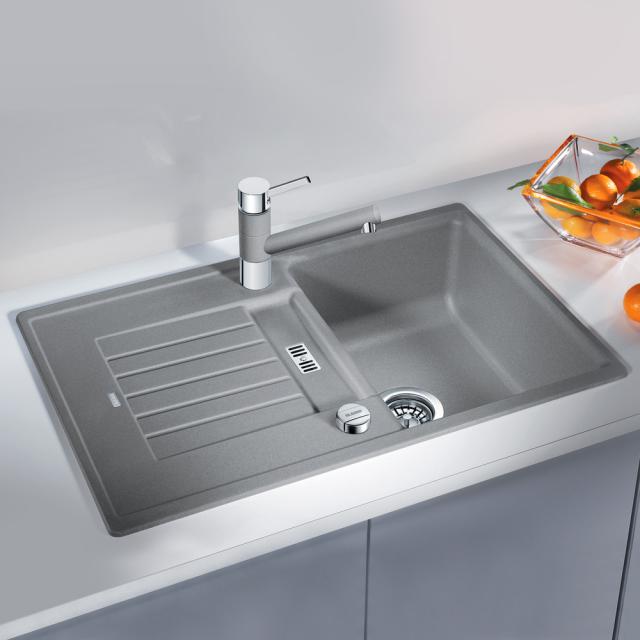 Blanco Zia 45 S Küchenspüle mit Abtropffläche, drehbar aluminium metallic