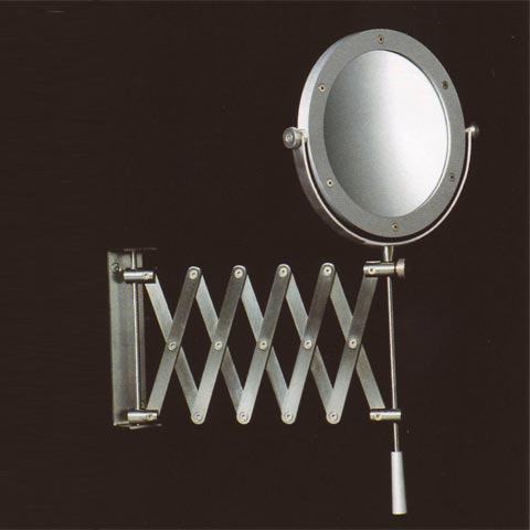 Boffi Minimal KIMSE01 Kosmetikspiegel, 1-fache und 2-fache Vergrößerung, ausziehbar, Ø 200 mm Ausladung: 650 mm