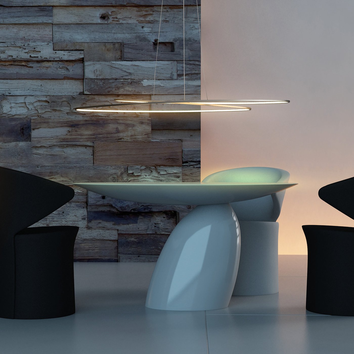ESTO Acryl Pendelleuchte Grau – Moderne LED Deckenleuchte Mit E26 Fassung, Halb Unterputz