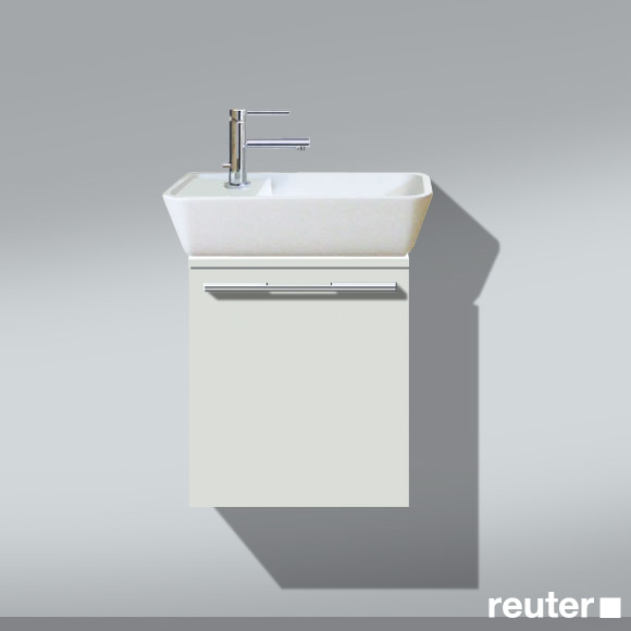 Burgbad Bel Handwaschbecken mit Waschtischunterschrank und 1 Tür Front weiß matt/Korpus weiß matt/Waschtisch weiß