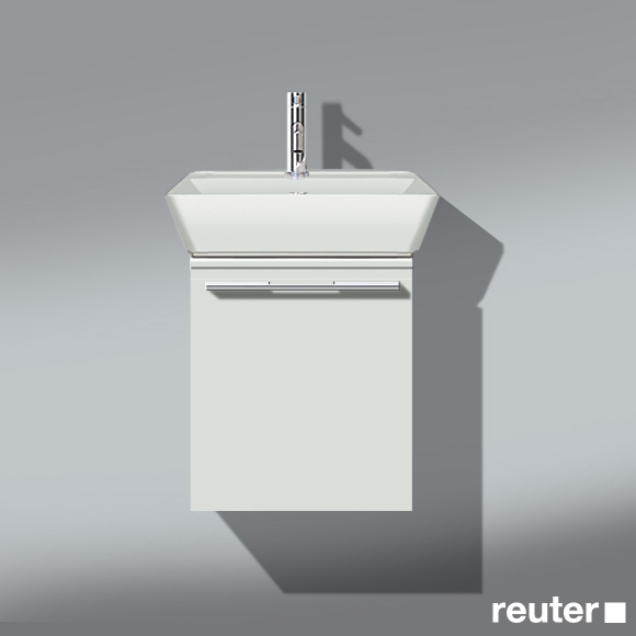 Burgbad Bel Handwaschbecken mit Waschtischunterschrank mit 1 Auszug Front weiß matt/Korpus weiß matt, Waschtisch weiß