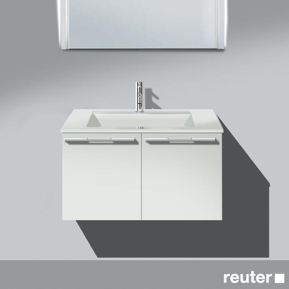 Burgbad Bel Waschtisch mit Waschtischunterschrank mit 2 Türen weiß matt, Waschtisch weiß