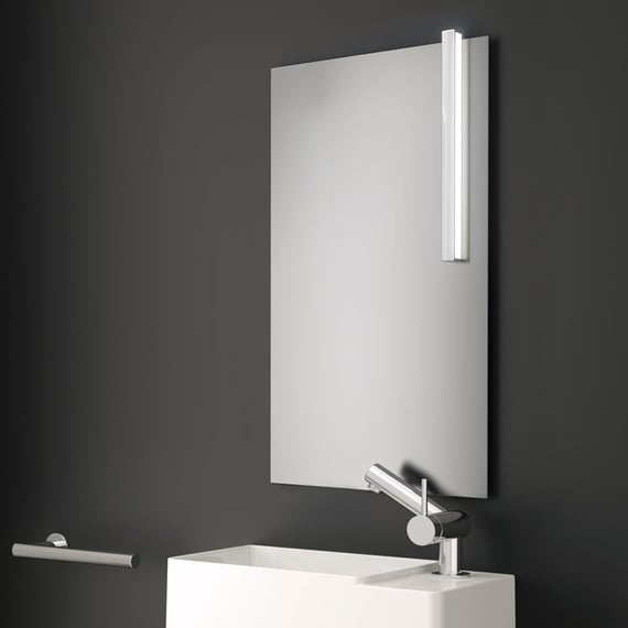 Miroir Grossissant Cosmic Geyser - Finition Terracota, Acier Inoxydable - Design Contemporain Pour Salle De Bain