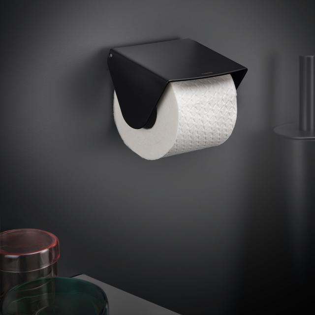 Cosmic Black & White Toilettenpapierrollenhalter schwarz matt