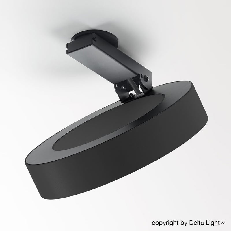 Delta Light Super-Oh! XS Pivot LED ceiling light dimmable, black/white ...