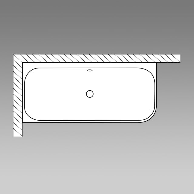 LAUFEN Pro corner bath, with panel with Gelcoat, with anti-slip