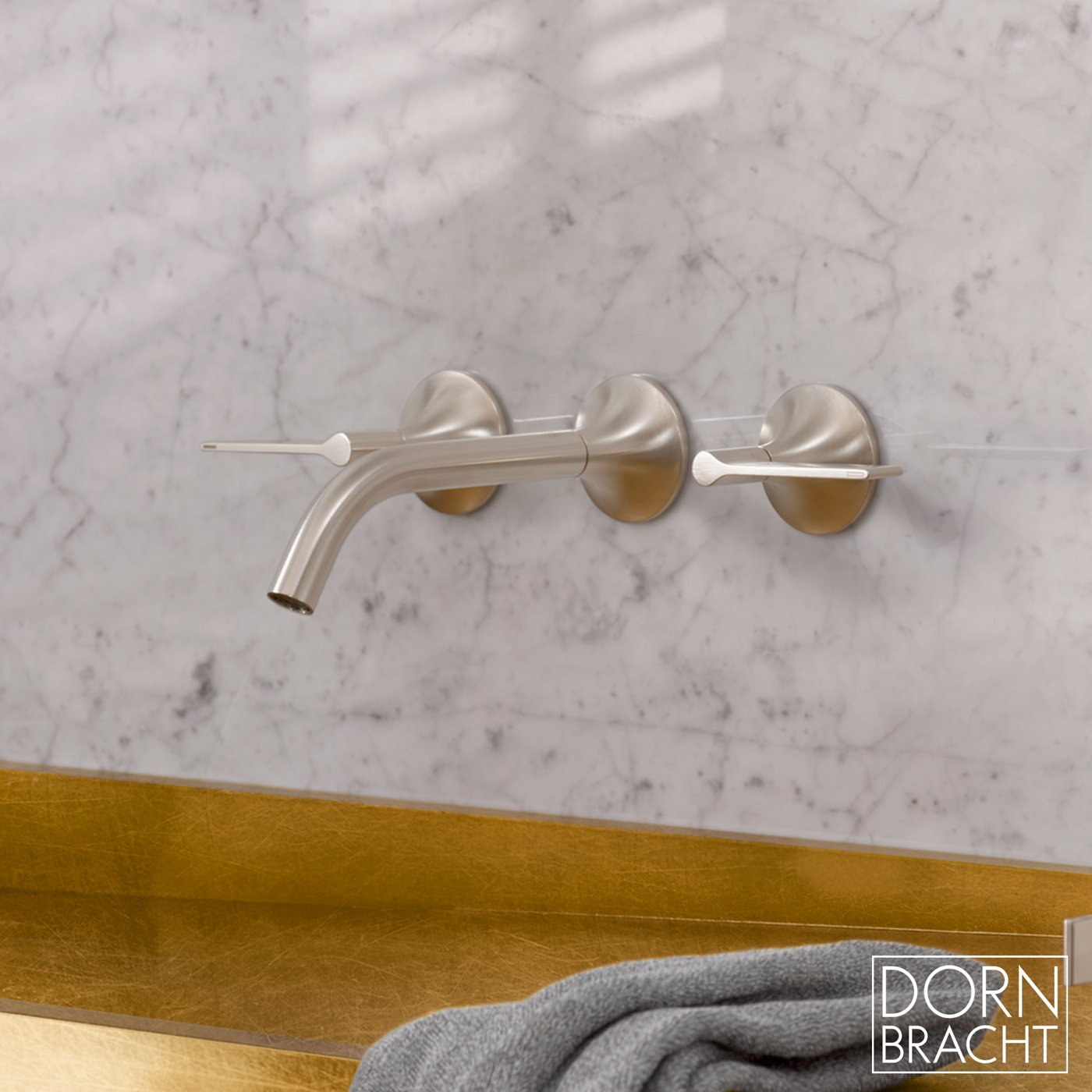 Dornbracht VAIA wall-mounted basin fitting matt platinum - 36712819-06 ...