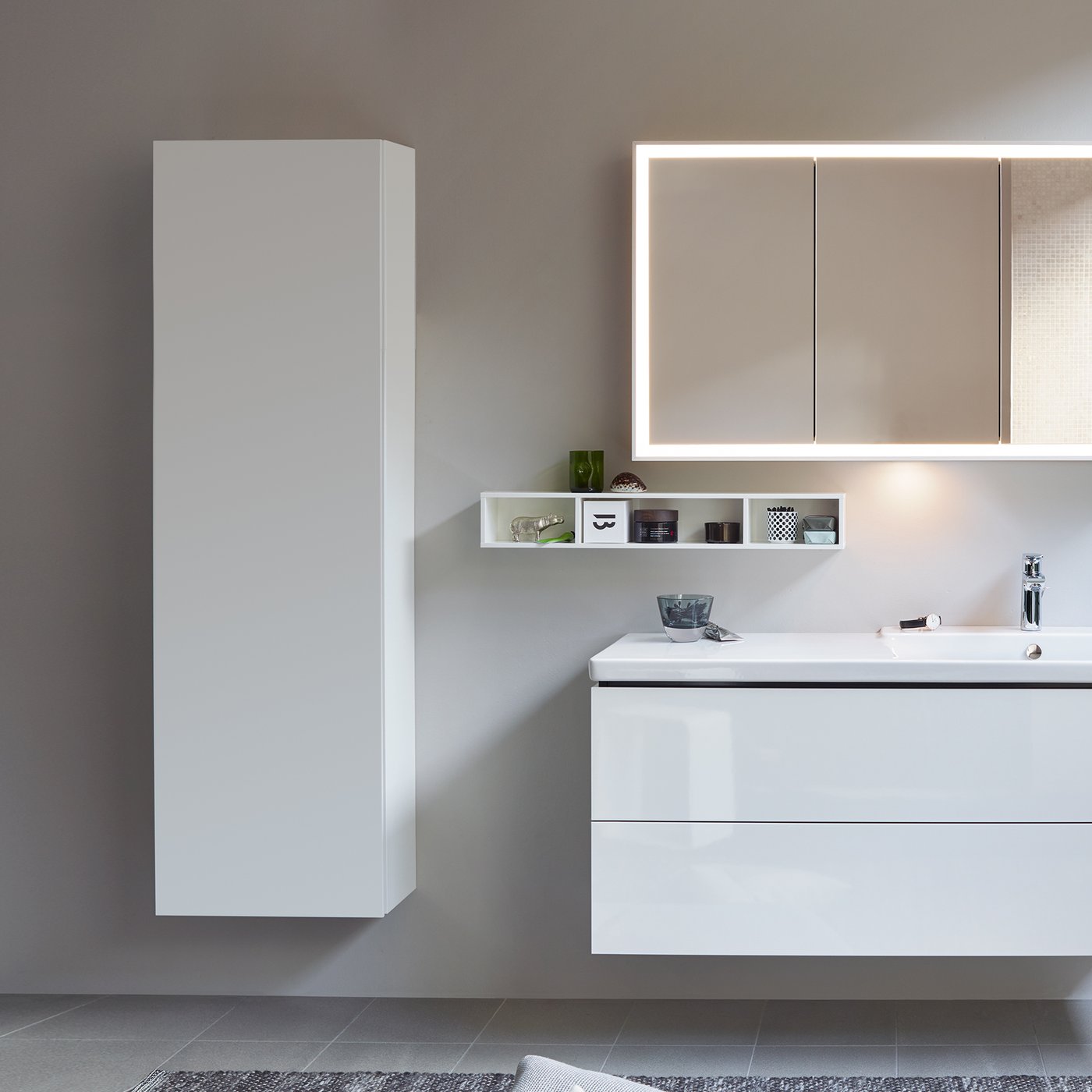 L Cube Duravit L-Cube Hochschrank, 1 Tür graphit supermatt - LC1181L8080 | REUTER