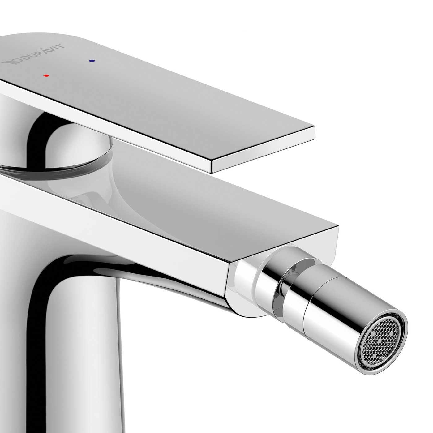 Duravit B.1 Einhebel-Bidetarmatur – Chrom, Mit Temperaturbegrenzung & Zugstangen-Ablaufgarnitur