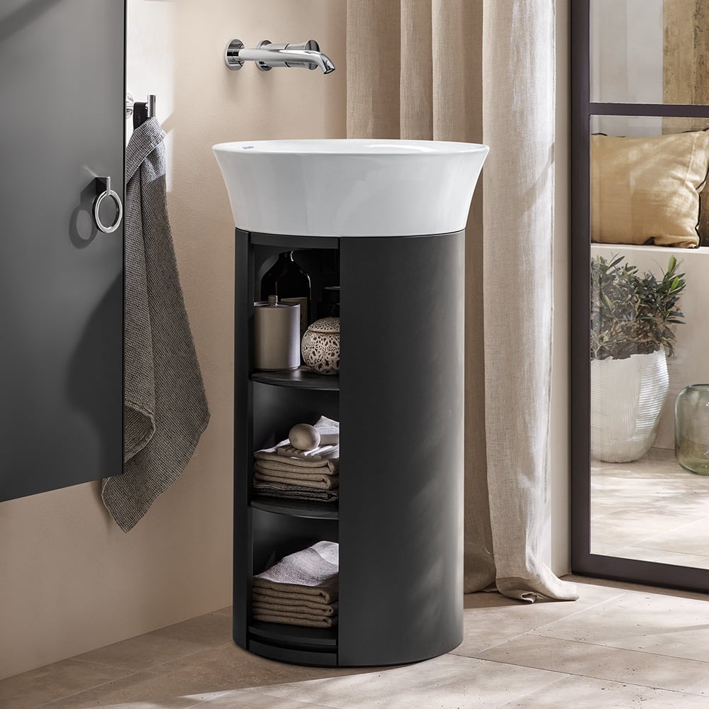 Duravit White Tulip Vanity Unit With Open Compartment Silk Matt Duravit White Tulip Vanity Unit With Open Compartment Silk Matt