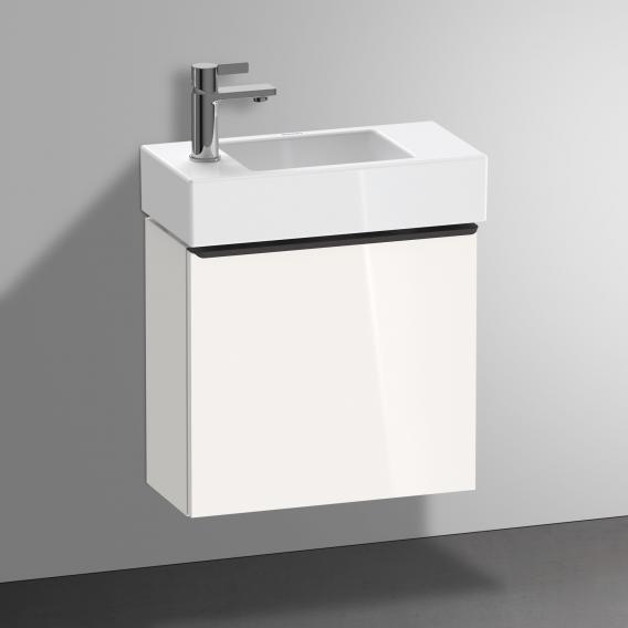 Duravit Vero Air Handwaschbecken mit D-Neo Waschtischunterschrank mit 1 Tür weiß hochglanz, WT weiß, mit WonderGliss, mit 1 Hahnloch links