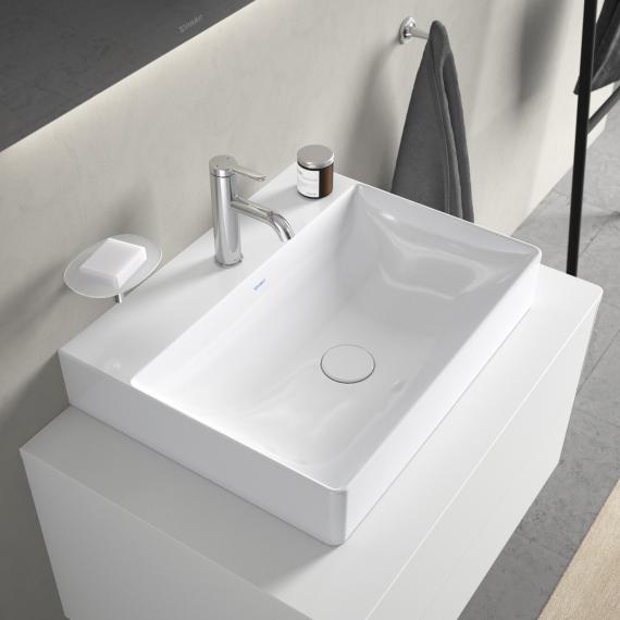 Duravit hole, 1 DuraSquare 2353600071 | REUTER tap - grounded white, washbasin with