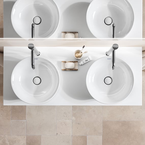 Duravit White Tulip washbasin with vanity unit, 1 pull-out 