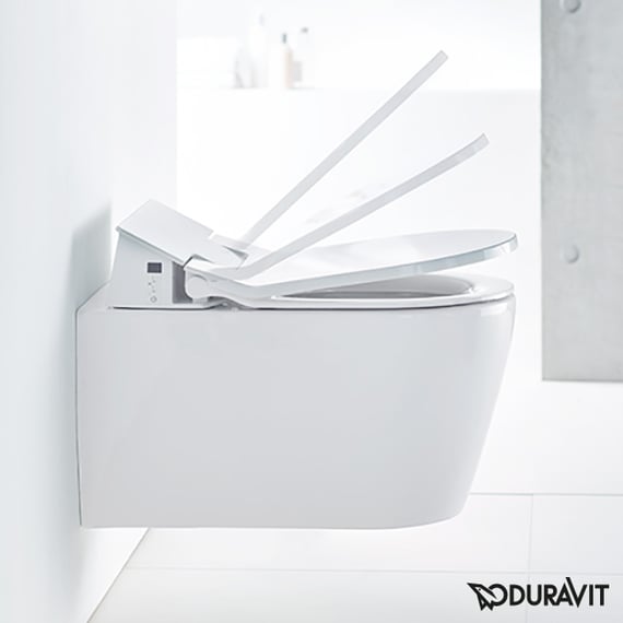 Duravit ME by Starck wall-mounted, shower toilet with toilet seat 