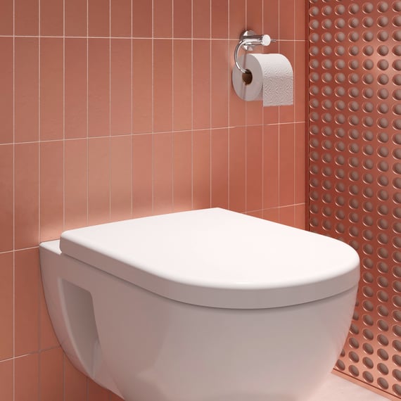 HYDRO HOME WC-Sitz – Wärmeisolierender Kunststoff, Verstellbare Scharniere, Weiß, Made In Italy