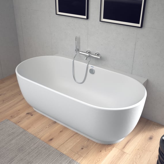 Duravit Luv Vorwand-Badewanne, mit Schürze weiß matt 