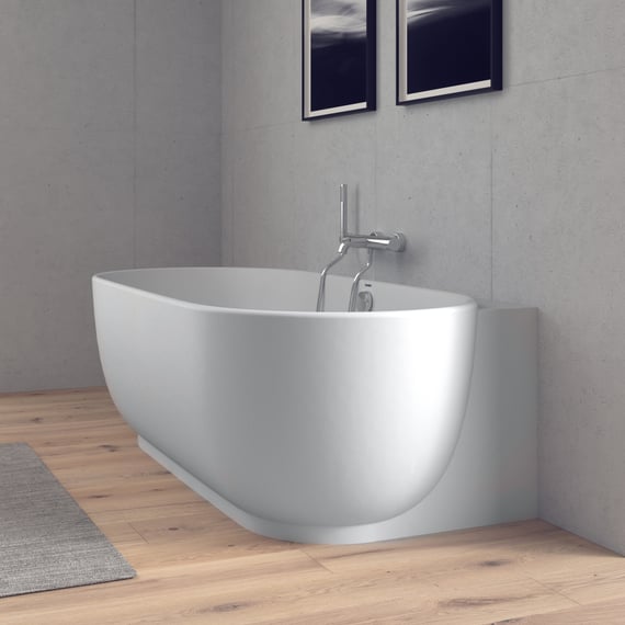 Duravit Luv Vorwand-Badewanne, mit Schürze weiß matt 