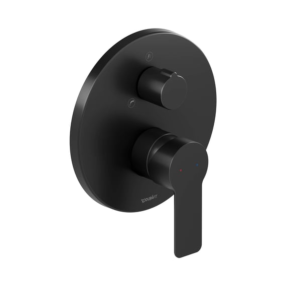 Duravit D-Code single-lever mixer, for shower & bath matt black ...