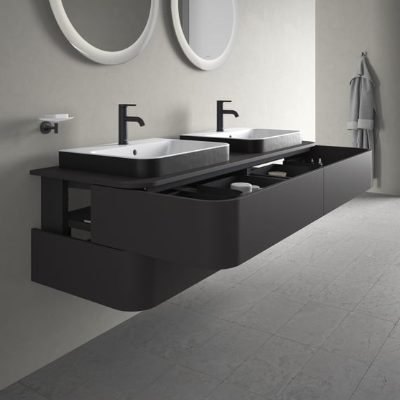 Duravit Happy D.2 Plus vanity unit with 4 pull-out compartments for ...