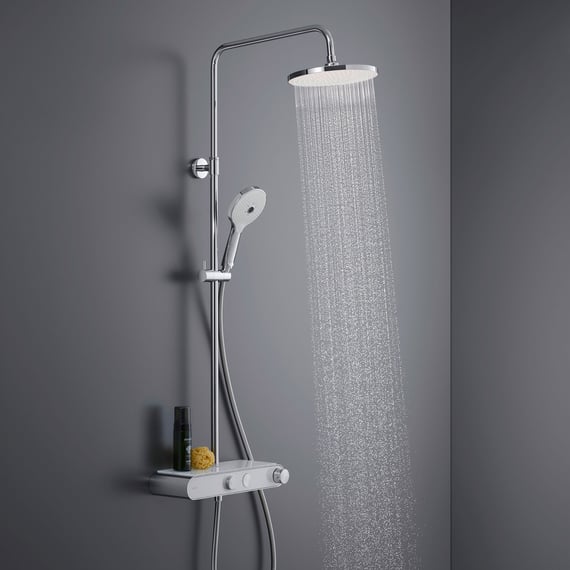 Duravit Shower Systems Duschsystem, Thermostat chrom/weiß 