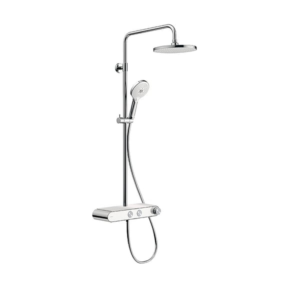 Duravit Shower Systems Duschsystem, Thermostat chrom/weiß 