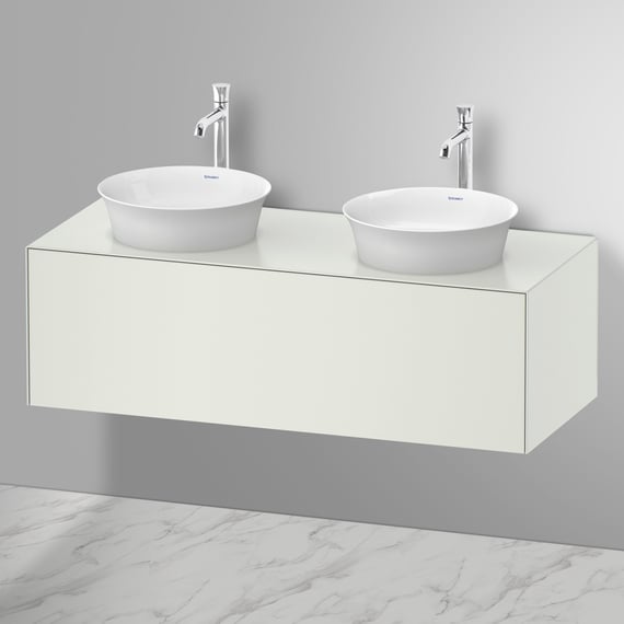 Duravit White Tulip washbasin with vanity unit, 1 pull-out 